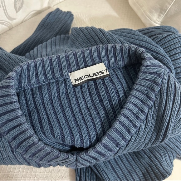 REQUEST Cerulean Knot Ribbed Stretch Sweater - Picture 7 of 9